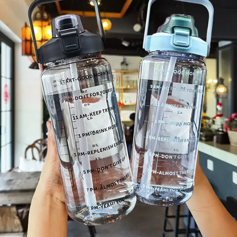 64 OZ Large Capacity Transparent Outdoor Fitness Bottle