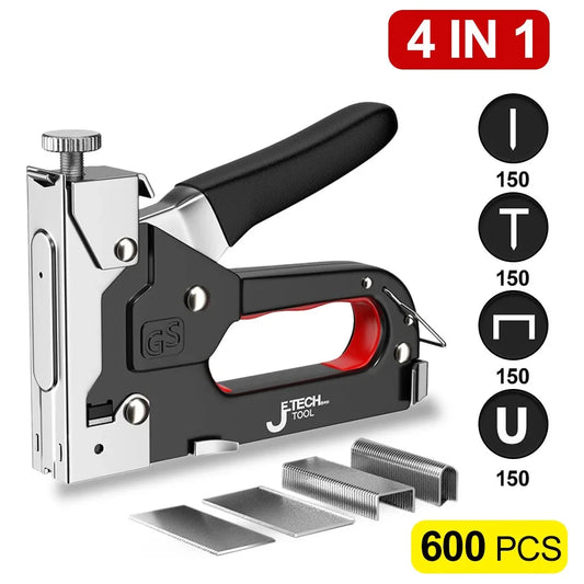 Heavy Duty 4 In 1 Nail/Staple Gun (600 Nails)