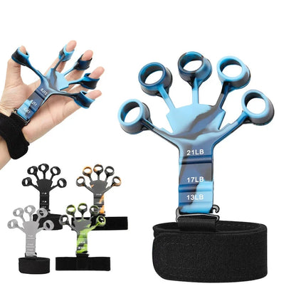 Finger Gripper Exerciser Hand/Forearm Strengthener (6 Resistant Levels)