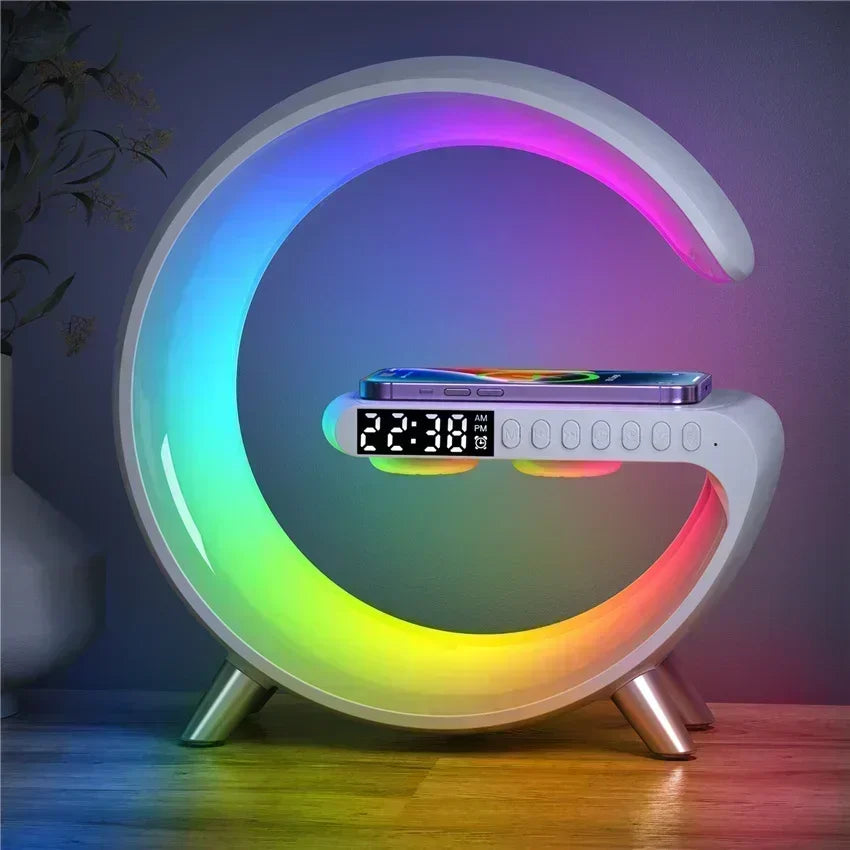 Fast Charging Wireless LED Smart Night Light with Bluetooth Speaker