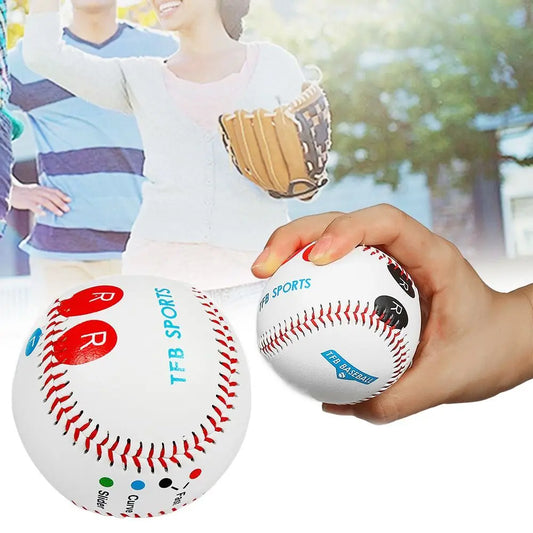 Pitch Training Baseball with Finger Placement Markers