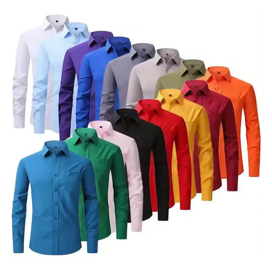 Men's Dress Shirt Long Sleeve (with Pocket)