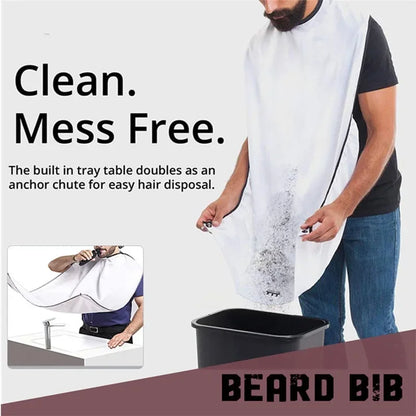 Beard & Mustache Shaving Apron with Suction Cups