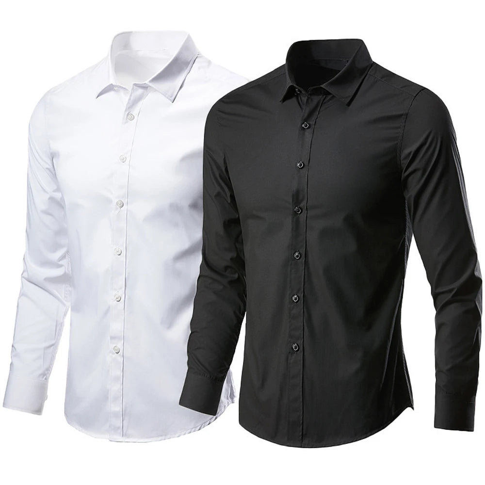 Men's Dress Shirt Long Sleeve (No Pocket)