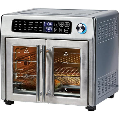 Emeril Lagasse Stainless Steel French Door 26 QT Extra Large Air Fryer, Convection Toaster Oven