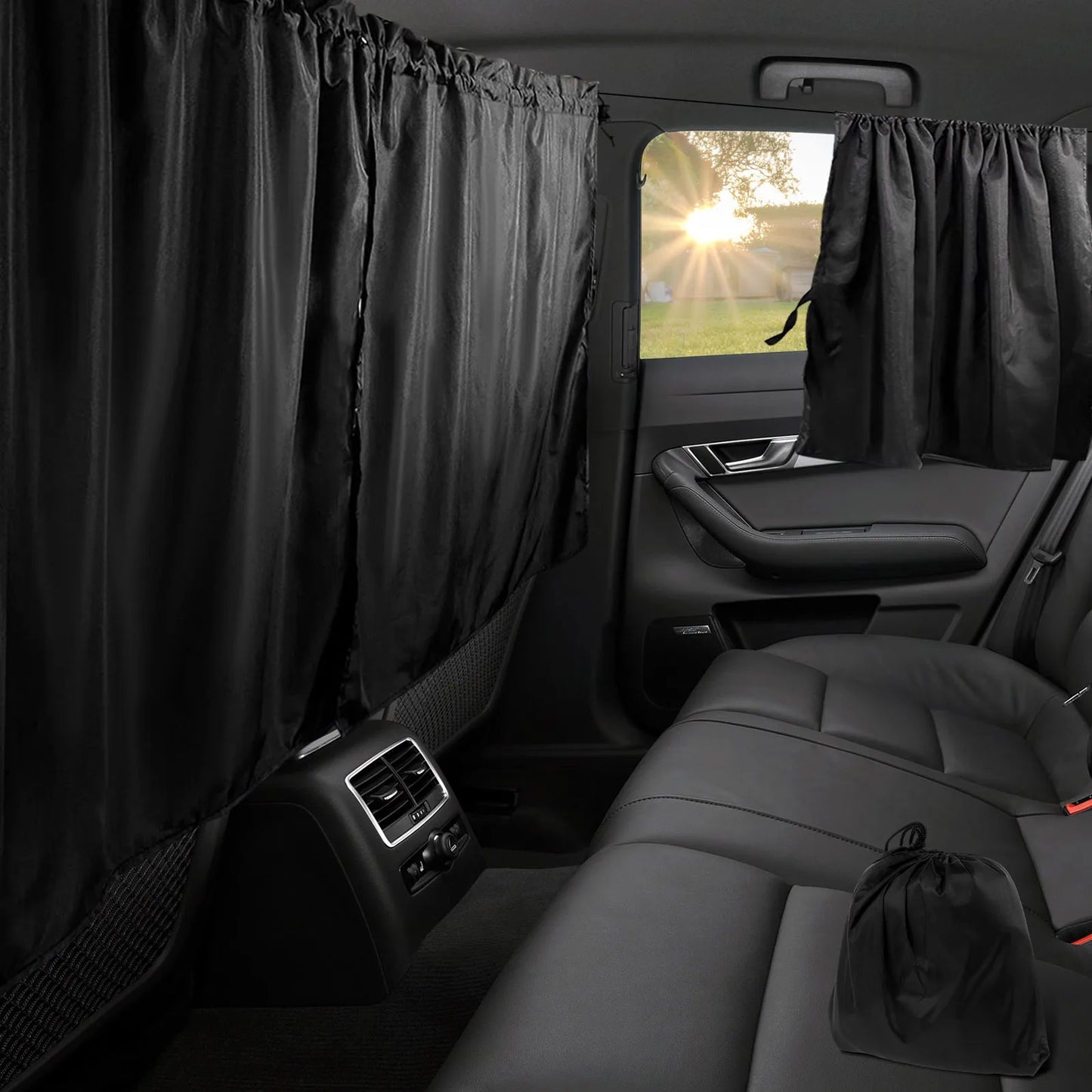 Universal Blackout Car Privacy Divider Curtains