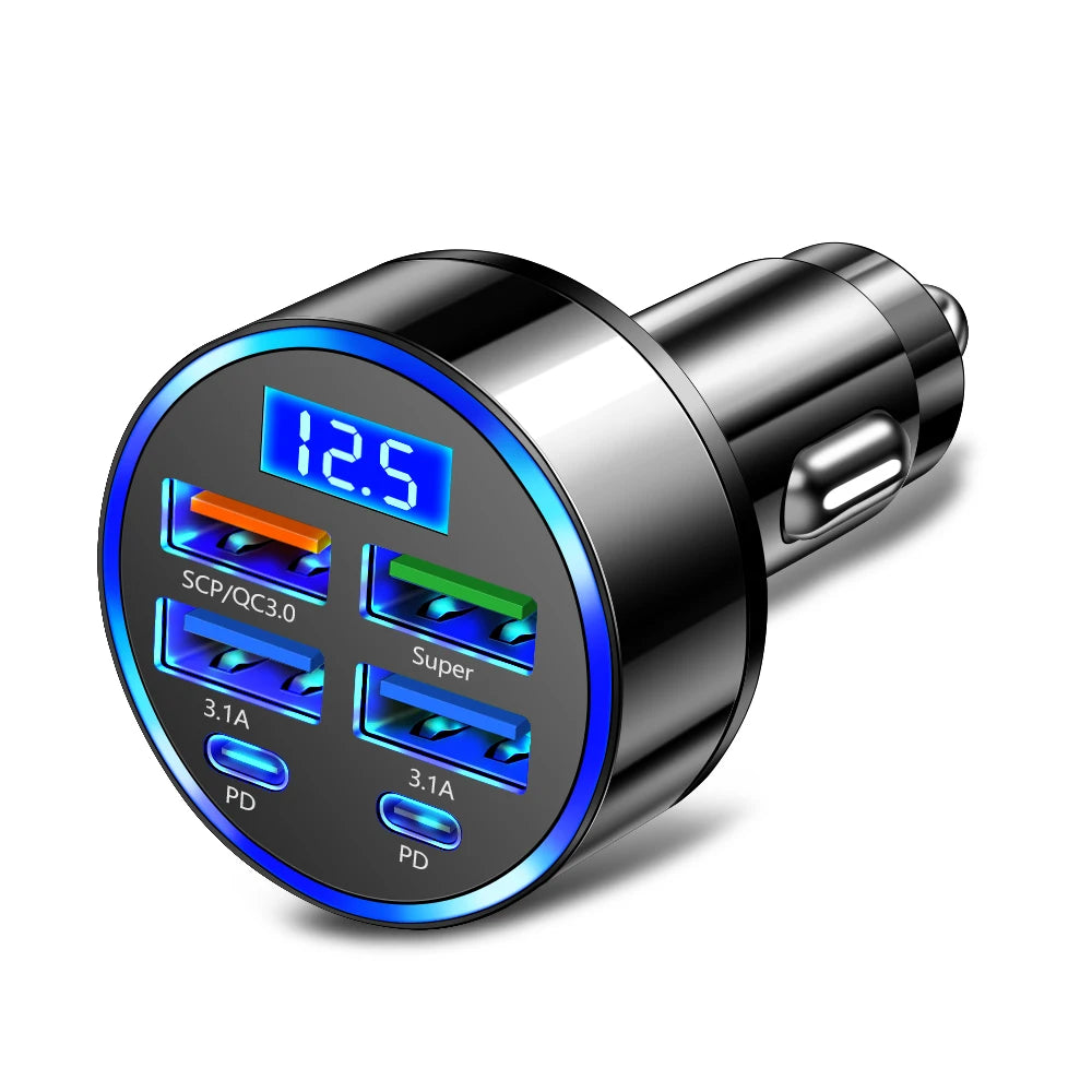 6 Port Fast Charging Car Charger