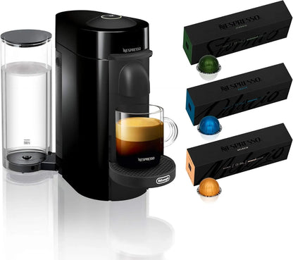 Nespresso VertuoPlus Coffee and Espresso Machine Bundle (Variety Pack Coffees Included)