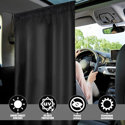 Universal Blackout Car Privacy Divider Curtains